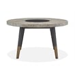 Bowery Hill Contemporary Round Dining Table in Nocturn Black