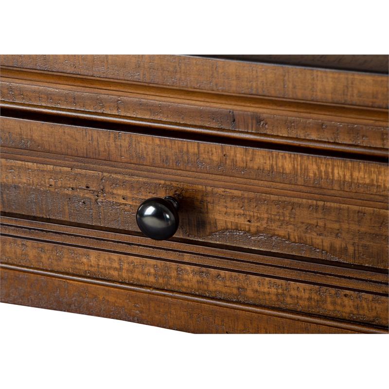 Bowery Hill Traditional Rectangular End Table in Toasted Nutmeg