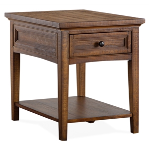 Bowery Hill Traditional Rectangular End Table in Toasted Nutmeg