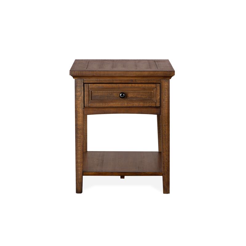 Bowery Hill Traditional Rectangular End Table in Toasted Nutmeg