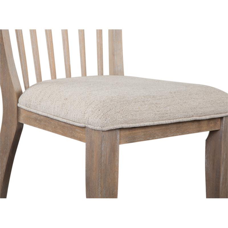 Bowery Hill Contemporary Dining Side Chair with Upholstered Seat (Set of 2)