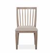 Bowery Hill Contemporary Dining Side Chair with Upholstered Seat (Set of 2)