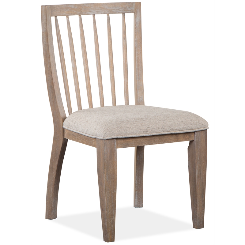 Bowery Hill Contemporary Dining Side Chair with Upholstered Seat (Set of 2)