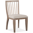 Bowery Hill Contemporary Dining Side Chair with Upholstered Seat (Set of 2)