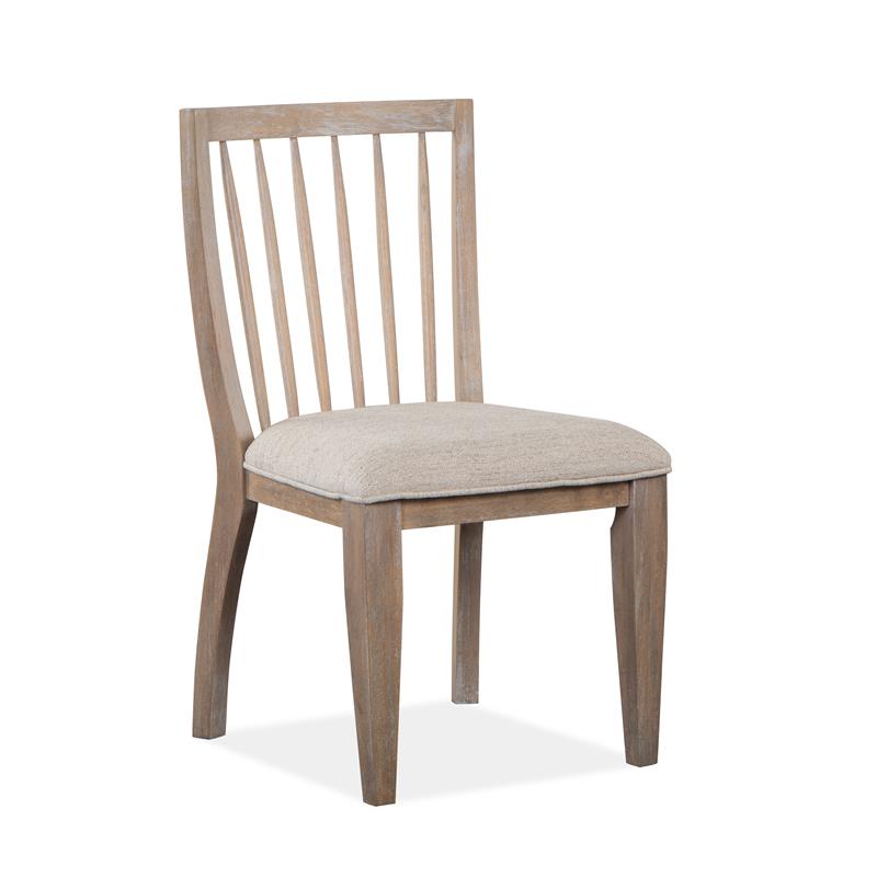Bowery Hill Contemporary Dining Side Chair with Upholstered Seat (Set of 2)