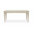 Bowery Hill Coastal Wood Rectangular Dining Table in Ivory Finish