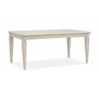 Bowery Hill Coastal Wood Rectangular Dining Table in Ivory Finish