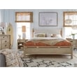 Bowery Hill Transitional Oak Veneer and Hardwood Solids Brown Drawer Nightstand
