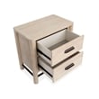 Bowery Hill Transitional Oak Veneer and Hardwood Solids Brown Drawer Nightstand