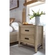Bowery Hill Transitional Oak Veneer and Hardwood Solids Brown Drawer Nightstand