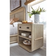 Bowery Hill Transitional Oak Veneer and Hardwood Solids Brown Open Nightstand
