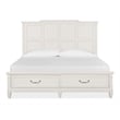 Bowery Hill Traditional Egg Shell White King Panel Storage Bed