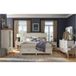 Bowery Hill Traditional Egg Shell White King Panel Storage Bed