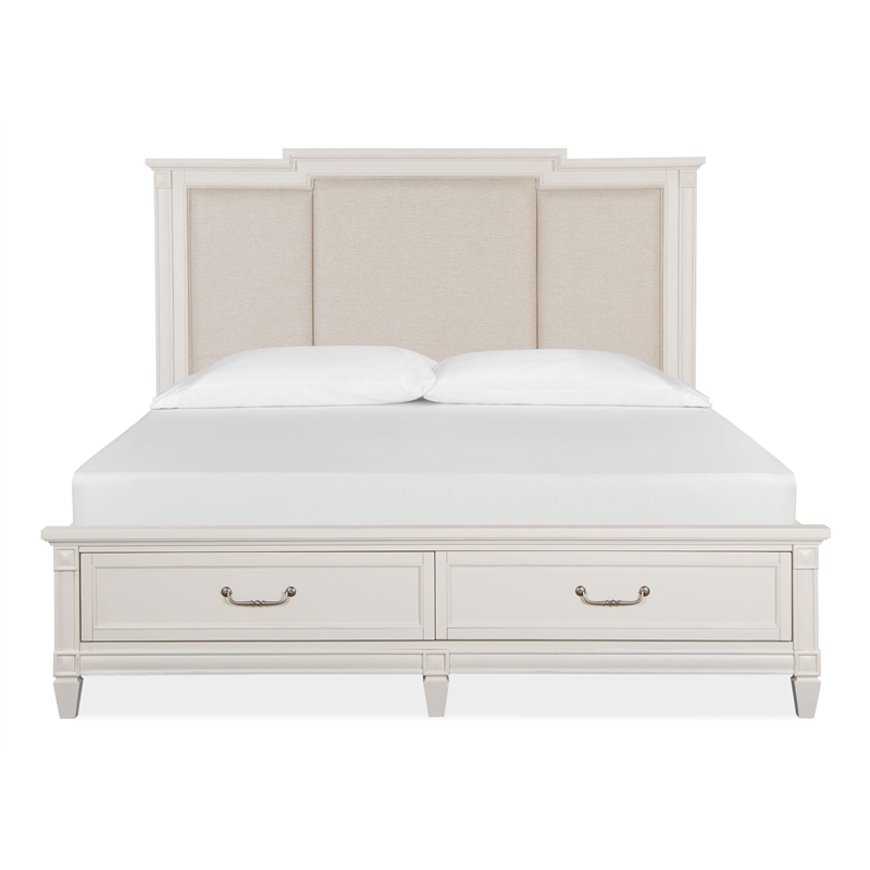 Bowery Hill Traditional California King Panel Upholstered Storage Bed