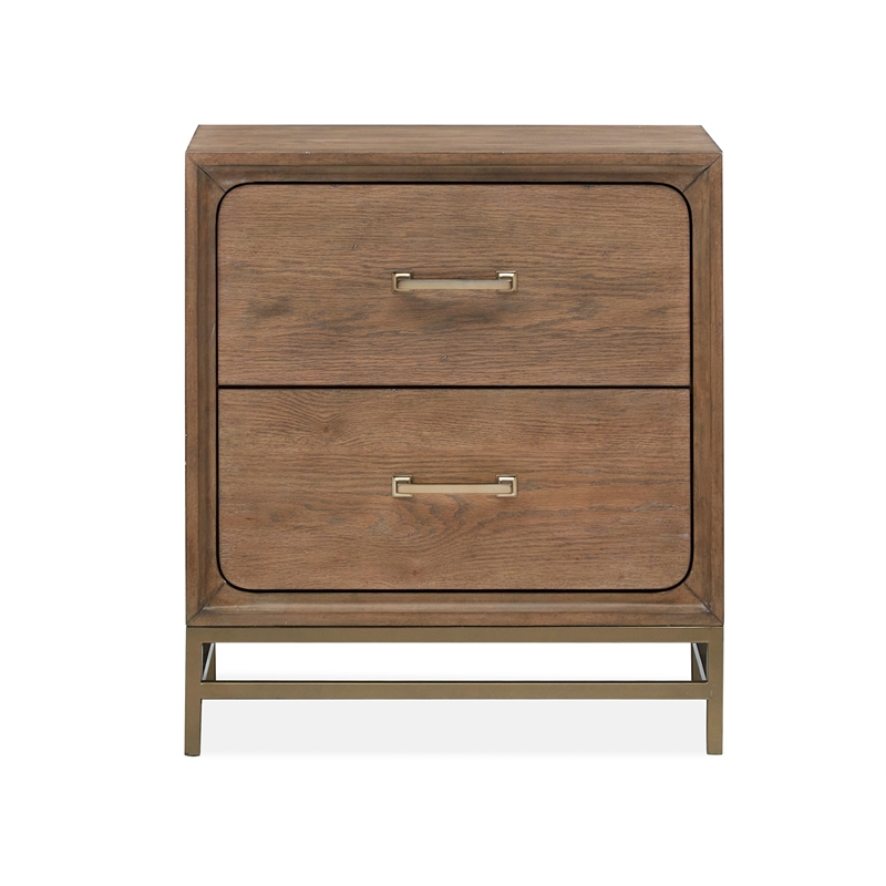 Bowery Hill Traditional Belgian Wheat And Coffee Bean Drawer Nightstand
