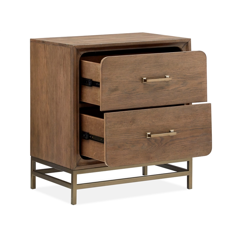 Bowery Hill Traditional Belgian Wheat And Coffee Bean Drawer Nightstand