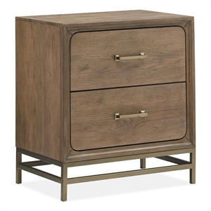 Bowery Hill Traditional Belgian Wheat And Coffee Bean Drawer Nightstand