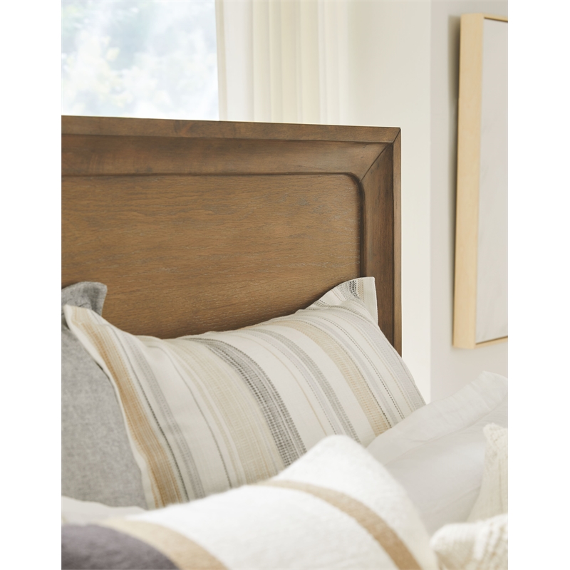 Bowery Hill Traditional Belgian Wheat And Coffee Bean Queen Panel Bed