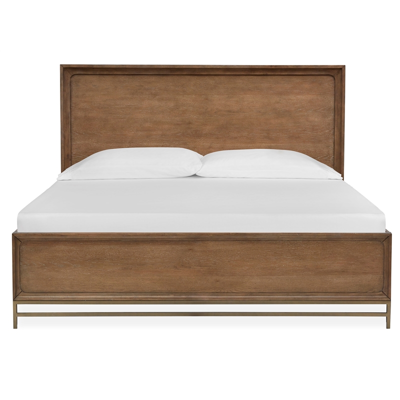 Bowery Hill Traditional Belgian Wheat And Coffee Bean King Panel Bed