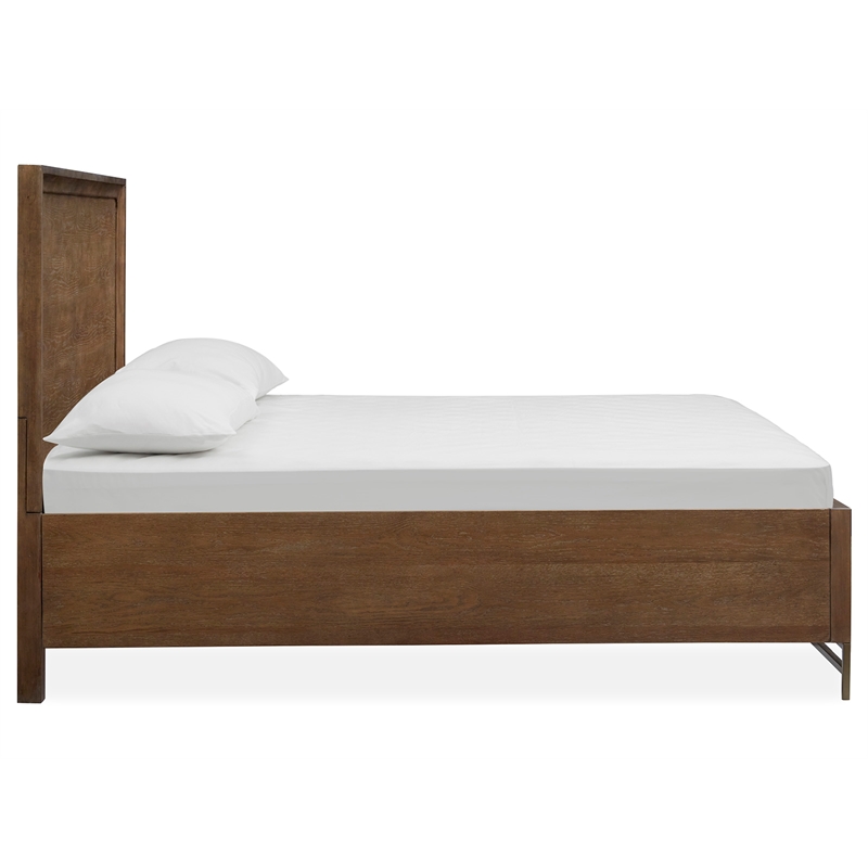 Bowery Hill Traditional Belgian Wheat And Coffee Bean King Panel Bed