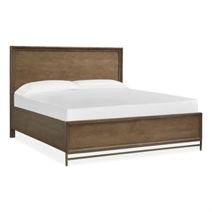 Bowery Hill Traditional Belgian Wheat And Coffee Bean King Panel Bed