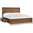 Bowery Hill Traditional Belgian Wheat And Coffee Bean King Panel Storage Bed