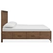 Bowery Hill Traditional Belgian Wheat And Coffee Bean King Panel Storage Bed
