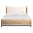 Bowery Hill Transitional Wood Brown King Panel Upholstered Bed