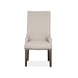 Bowery Hill Traditional Peppercorn Upholstered Host Chair Two Pack