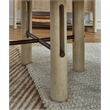 Bowery Hill Transitional Brown Extendable Round Dining Table