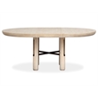 Bowery Hill Transitional Brown Extendable Round Dining Table