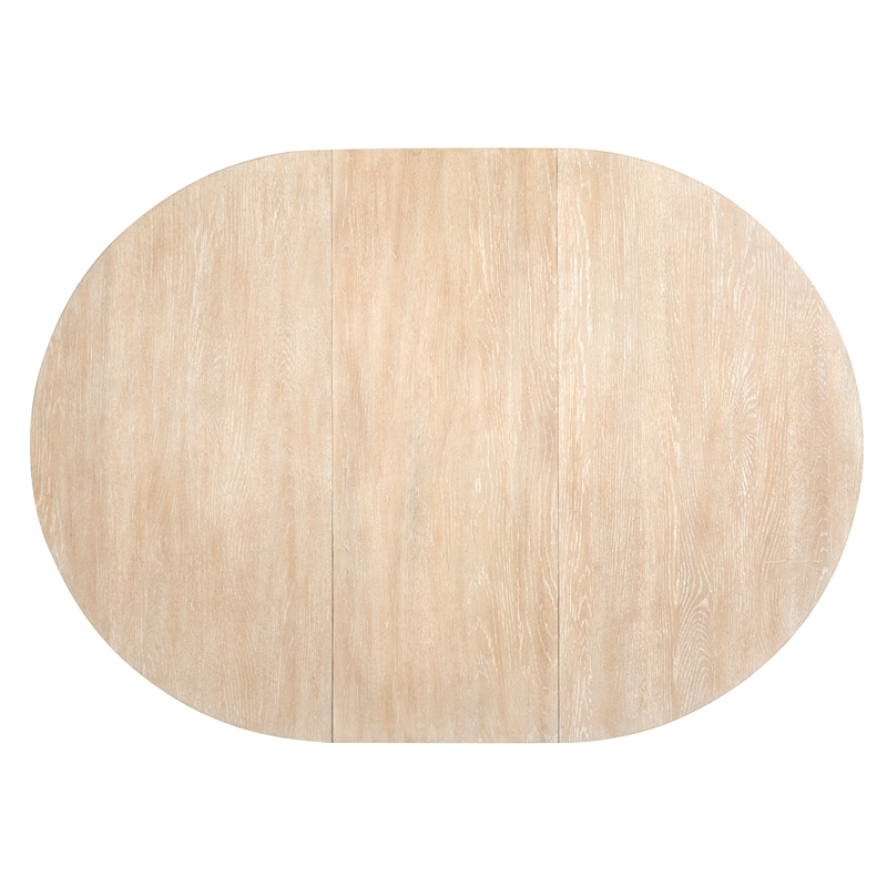Bowery Hill Transitional Brown Extendable Round Dining Table