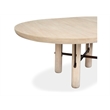 Bowery Hill Transitional Brown Extendable Round Dining Table