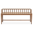 Bowery Hill Contemporary Wood Belgian Wheat Low Back Arm Bench