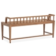 Bowery Hill Contemporary Wood Belgian Wheat Low Back Arm Bench