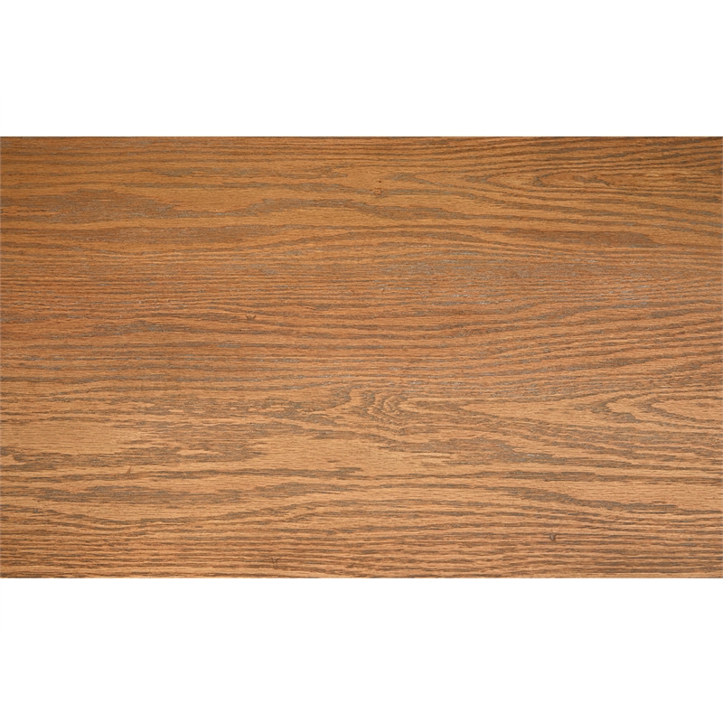 Bowery Hill Contemporary Wood Belgian Wheat Low Back Arm Bench