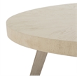 Bowery Hill Transitional Warm Silver And Acadia White Round Dining Table