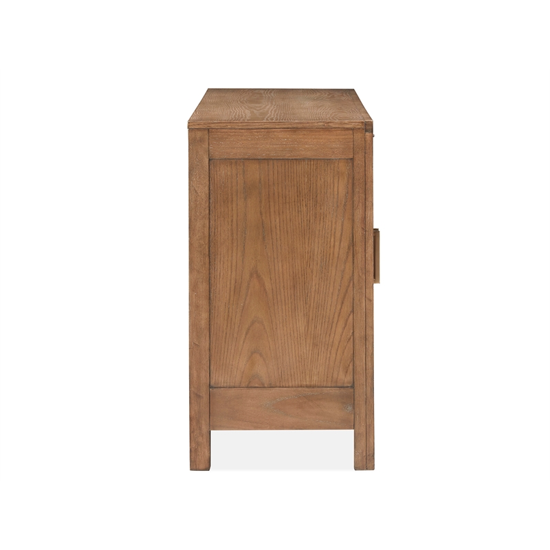 Bowery Hill Transitional Oak Veneer and Hardwood Solids Belgian Wheat Buffet