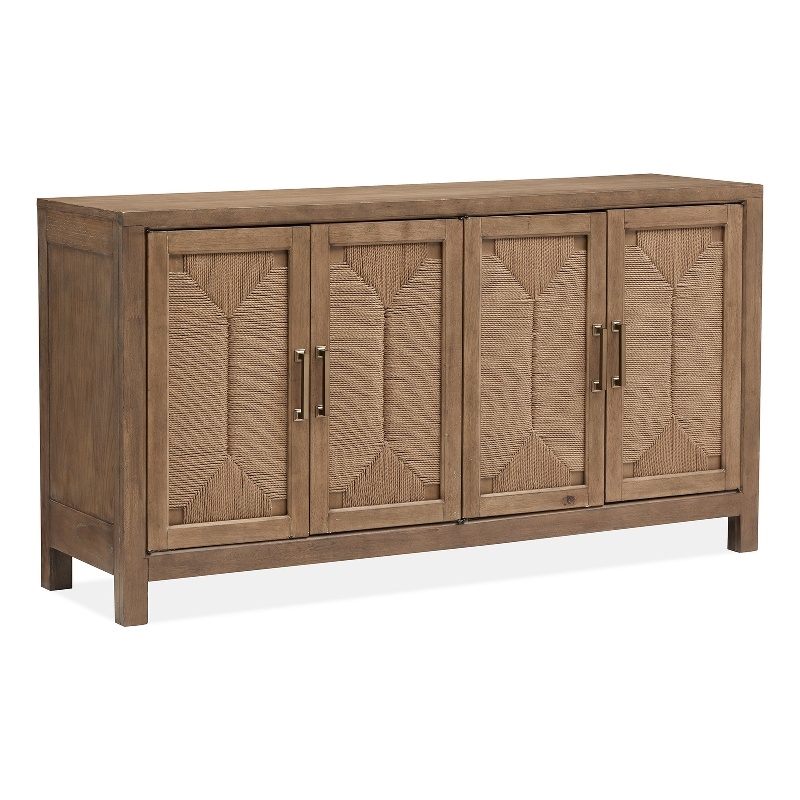 Bowery Hill Transitional Oak Veneer and Hardwood Solids Belgian Wheat Buffet