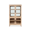 Bowery Hill Transitional Oak Veneer and Hardwood Solids Butternut Buffet Curio