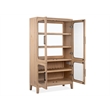 Bowery Hill Transitional Oak Veneer and Hardwood Solids Butternut Buffet Curio