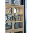 Bowery Hill Transitional Oak Veneer and Hardwood Solids Butternut Buffet Curio
