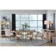 Bowery Hill Transitional Oak Veneer and Hardwood Solids Butternut Buffet Curio