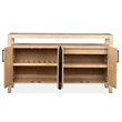 Bowery Hill Transitional Oak Veneer and Hardwood Solids Butternut Sideboard