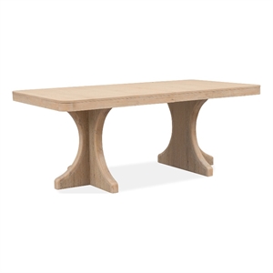 Bowery Hill Transitional Butternut Extendable Trestle Dining Table