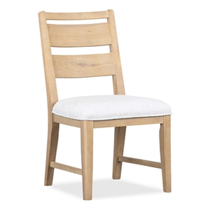 Bowery Hill Transitional Butternut Upholstered Side Chair Two Pack
