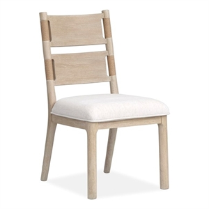 Bowery Hill Transitional Brown Upholstered Side Chair Two Pack