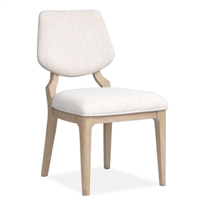 Bowery Hill Transitional Brown Upholstered Side Chair Two Pack