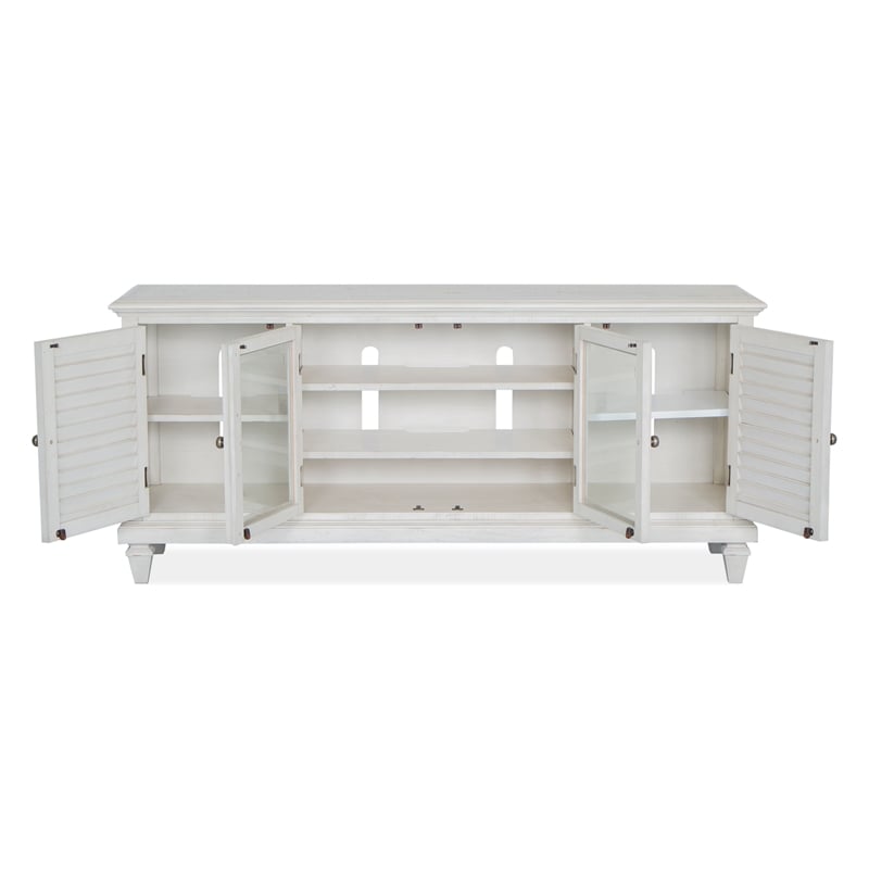 Bowery Hill Traditional Pine Veneer and Pine Solids Alabaster Console