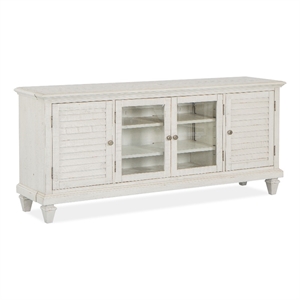 Bowery Hill Traditional Pine Veneer and Pine Solids Alabaster Console